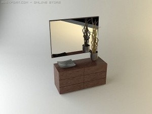 bedroom scene contemporary 3D Модель