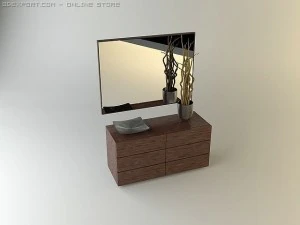 cena do quarto contempor&acirc;nea Modelo 3D