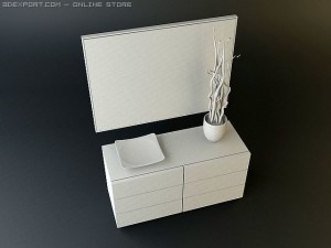 bedroom scene contemporary 3D Модель