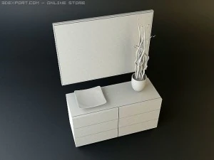 cena do quarto contempor&acirc;nea Modelo 3D