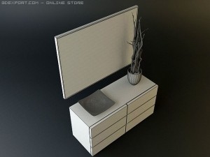 bedroom scene contemporary 3D Модель