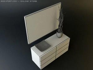 cena do quarto contempor&acirc;nea Modelo 3D