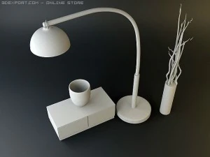 cena do quarto contempor&acirc;nea Modelo 3D