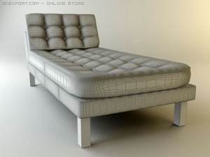 karlstad divan Modèle 3D