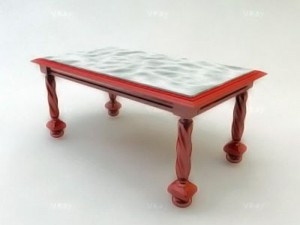 rectangular table 3D-Modell