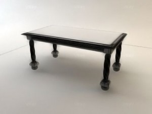 rectangular table 3D-Modell