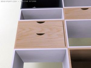 bookshelf Modello 3D