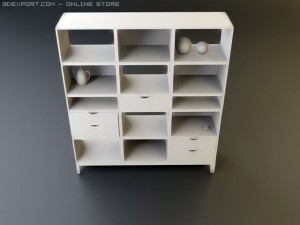 bookshelf Modello 3D