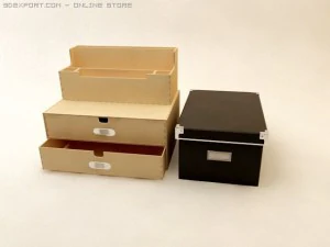 desk storage box collection 3D Model