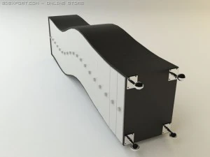 drawer unit wavy contemporary taboret 3D Model