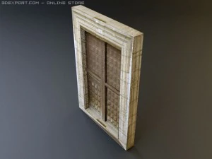 rustic heavy wood door 1 3D Model