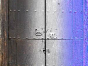 rustic heavy wood door 5 3D Model