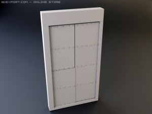 rustic heavy wood door 5 3D Model