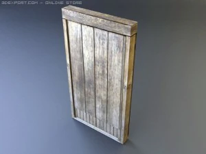 rustic heavy wood door 6 3D Model