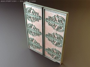 wrought iron door 7 3D Model