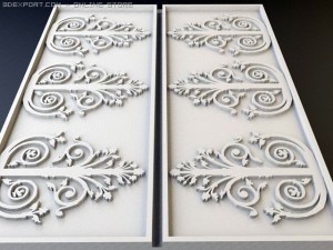 wrought iron door 7 3D Model