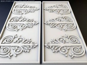wrought iron door 7 3D Model