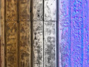 rustic heavy wooden door collection 3D Model