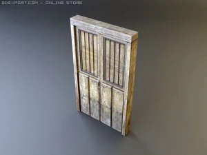 rustic heavy wooden door collection 3D Model
