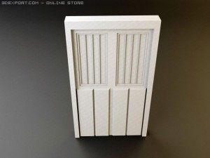 rustic heavy wooden door collection 3D Model