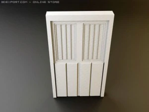 rustic heavy wooden door collection 3D Model