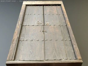 rustic heavy wooden door collection 3D Model