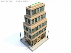 skyscraper building 7 3D-Modell