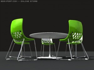 model patio table  chair set 3D Модель