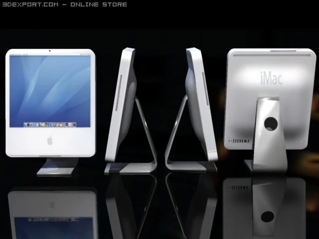 Apple-iMac-Computersystem 3D Modell .c4d .max .obj .3ds .fbx .stl .blend
