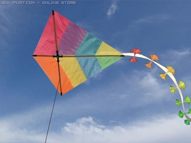 kite 3D Model .c4d .max .obj .3ds .fbx .stl .blend 