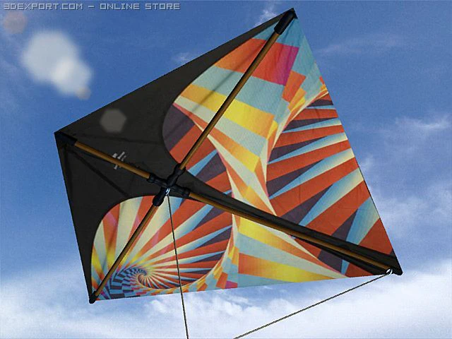 kite 3 3D Model .c4d .max .obj .3ds .fbx .stl .blend 
