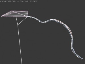 kite rigged 3 3D 模型
