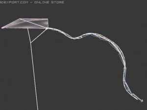 kite rigged 3 3D Model