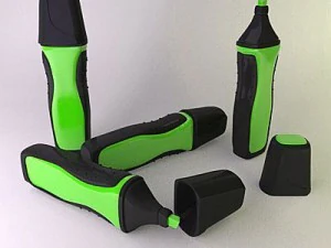 हाइलाइटर मार्कर हरा 2 3D मॉडल