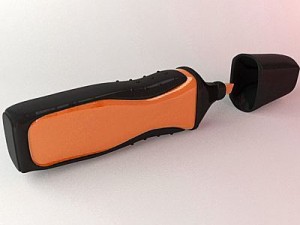 highlighter marker orange 3 3D Model