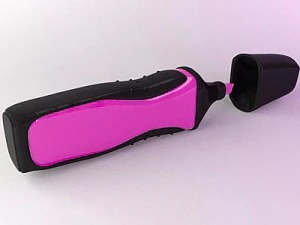 highlighter marker pink 4 3D Model