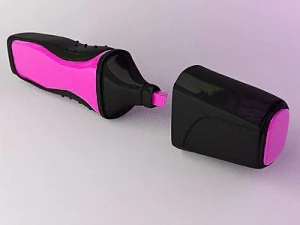 highlighter markers collection 3D Model
