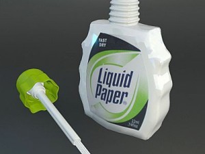 liquid paper correction fluid 3D मॉडल