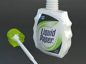 liquid paper correction fluid 3D Model