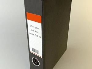 binder notebook black 1 3D Model