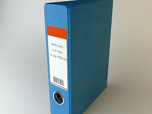 binder notebook blue 3 3D Model