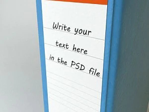 binder notebook blue 3 3D Model