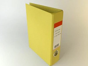 carnet de notes jaune 4 Modèle 3D