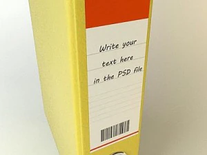 carnet de notes jaune 4 Modèle 3D