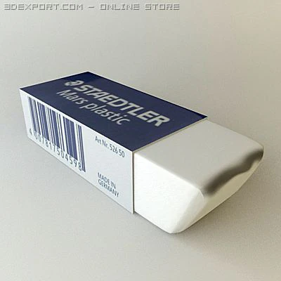 eraser 3D Model .c4d .max .obj .3ds .fbx .stl .blend 