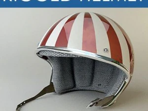 casco de moto equipado Modelo 3D