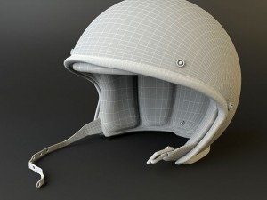 rigged moto helmet Modelo 3D