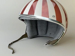 rigged moto helmet 3D Model