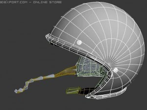 rigged moto helmet 3D Model