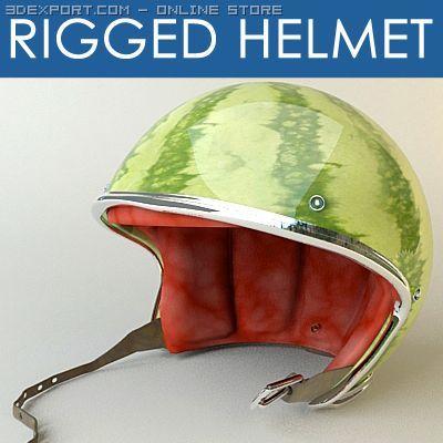 rigged moto helmet nc2 Modelo 3D .c4d .max .obj .3ds .fbx .stl .blend 